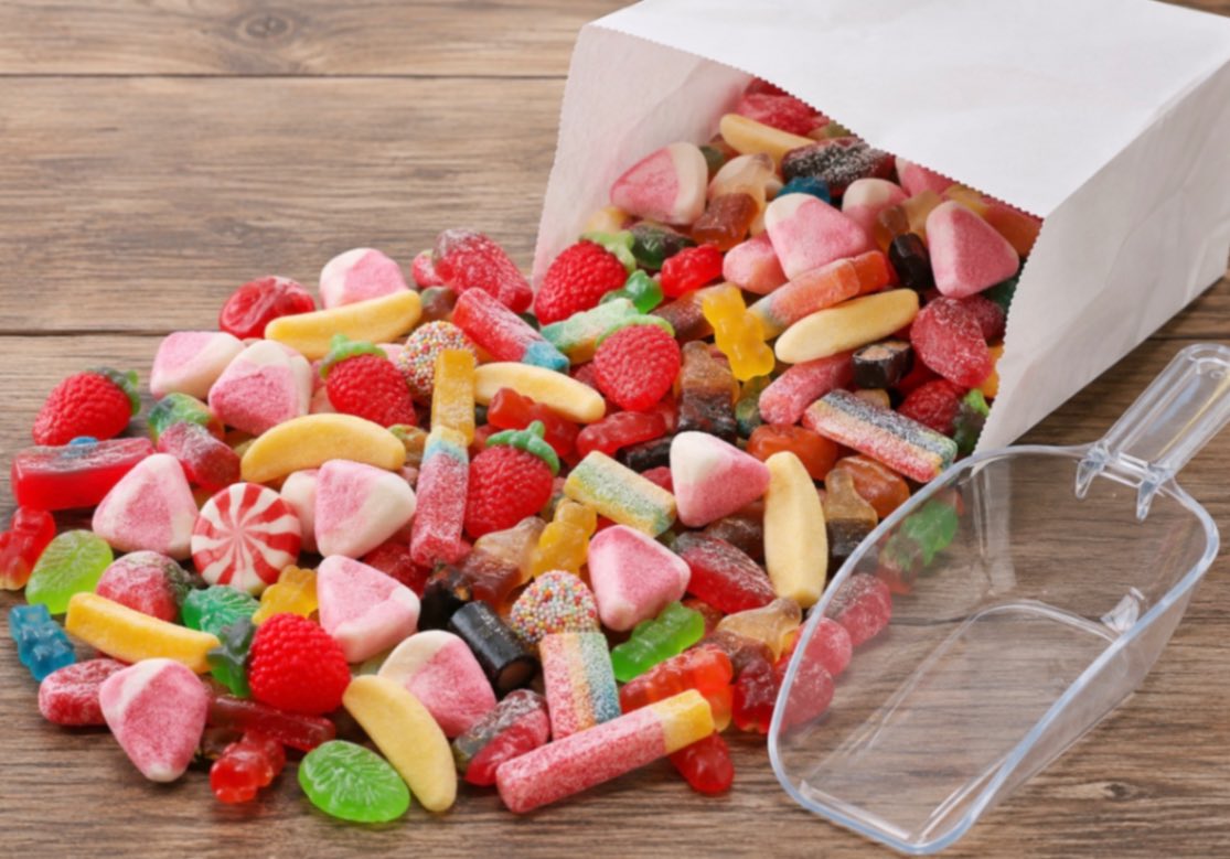 Pile of mixed lollies